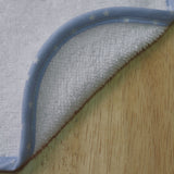 Babete atoalhado liso branco/azul 20x25