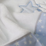 Conjunto de lençol de berço girafa coral 378 bco/azul