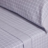 Lençóis de flanela quadrados cinza