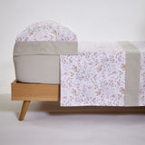 Conjunto de folhas de flores