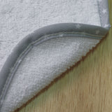 Babete atoalhado liso branco/cinza 25x30