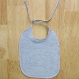 Babete atoalhado liso azul 25x30