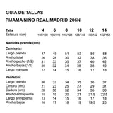 Pijama menino campeão do Real Madrid 206