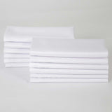 Pacote de 12 guardanapos de cetim branco 50x50cm