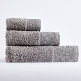 Conjunto de toalhas 3p cinza samanta
