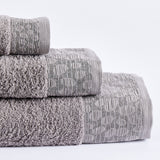 Conjunto de toalhas 3p cinza samanta