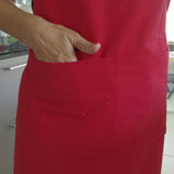 Avental de algodão vermelho