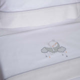 Conjunto de lençóis para berço Moon Bear 386 bco/cinza