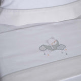 Conjunto de lençóis de flanela Moon Bear 386 branco/cinza