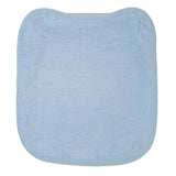 Babete atoalhado de plástico com borracha azul clara