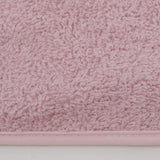 Babete atoalhado de plástico com borracha rosa claro