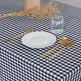 Toalha de mesa de algodão com xadrez guingão carvão