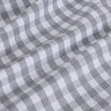 Toalha de mesa de algodão xadrez cinza