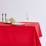 Toalha de mesa vermelha de algodão