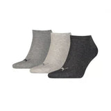 Puma meias tênis cinza liso 3 pares