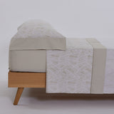 Conjunto de lençóis de algodão Cassandra bege