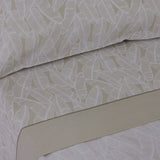 Conjunto de lençóis de algodão Cassandra bege