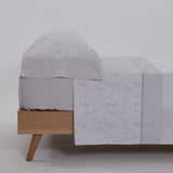 Conjunto de lençóis de algodão Cassandra cinza