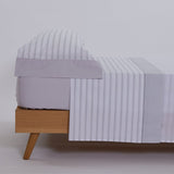 Conjunto de lençóis de algodão cinza Berta