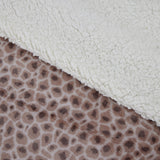 Cobertor sherpa com estampa animal bege