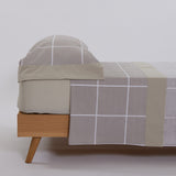 Conjunto de lençóis de algodão bege