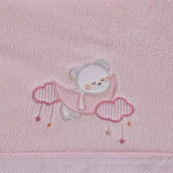 Conjunto de lençóis de berço coral 386 rosa