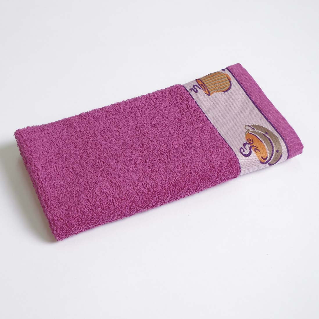 Toalha de cozinha felpuda com borda jacquard 10264