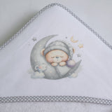 Capa de Banho Moon Bear 450 Branco/Cinza///