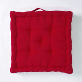 Almofada de chão em algodão vermelho