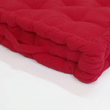 Almofada de chão em algodão vermelho