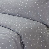 Capa de edredão com estrelas cinza
