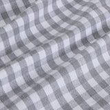Capa de almofada de algodão 45x45 xadrez cinzento