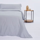 Capa de edredão de microfibra cinza lisa