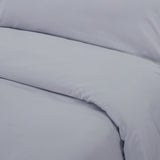 Capa de edredão de microfibra cinza lisa