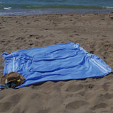 Pareo de praia duplo Hamman 1029 azul