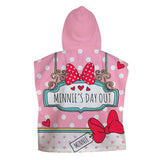Poncho de banho infantil em microfibra da Minnie Mouse 030