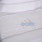 Conjunto de lençóis para berço Moon Bear 386 bco/rosa