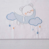 Conjunto de lençóis para berço Moon Bear 386 bco/rosa