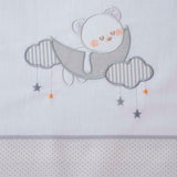 Conjunto de lençóis para berço Moon Bear 386 bco/rosa