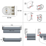 Estor motorizado Traslúcido decorativo Blanco