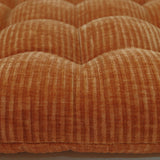 Capa de assento de cadeira em veludo texturado cor barro, tamanho 12.