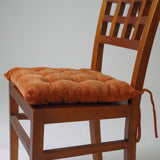 Capa de assento de cadeira em veludo texturado cor barro, tamanho 12.