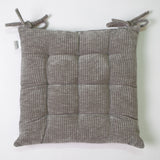 Capa de cadeira em veludo texturado cinza 4