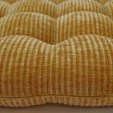 Capa de cadeira em veludo texturado mostarda 10