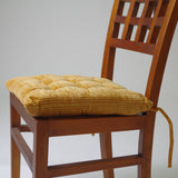 Capa de cadeira em veludo texturado mostarda 10