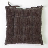 Capa de assento de cadeira em veludo texturado, cinza chumbo 2