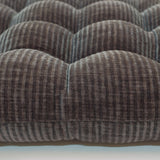 Capa de assento de cadeira em veludo texturado, cinza chumbo 2