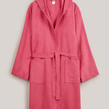 Roupão de banho adulto em microfibra cor morango