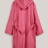 Roupão de banho adulto em microfibra cor morango