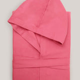 Roupão de banho adulto em microfibra cor morango